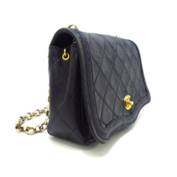 Chanel Shoulder Bag Matelasse Black Lambskin - Picture 1 of 15